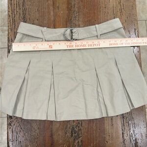 Express Light Tan Mini Skirt